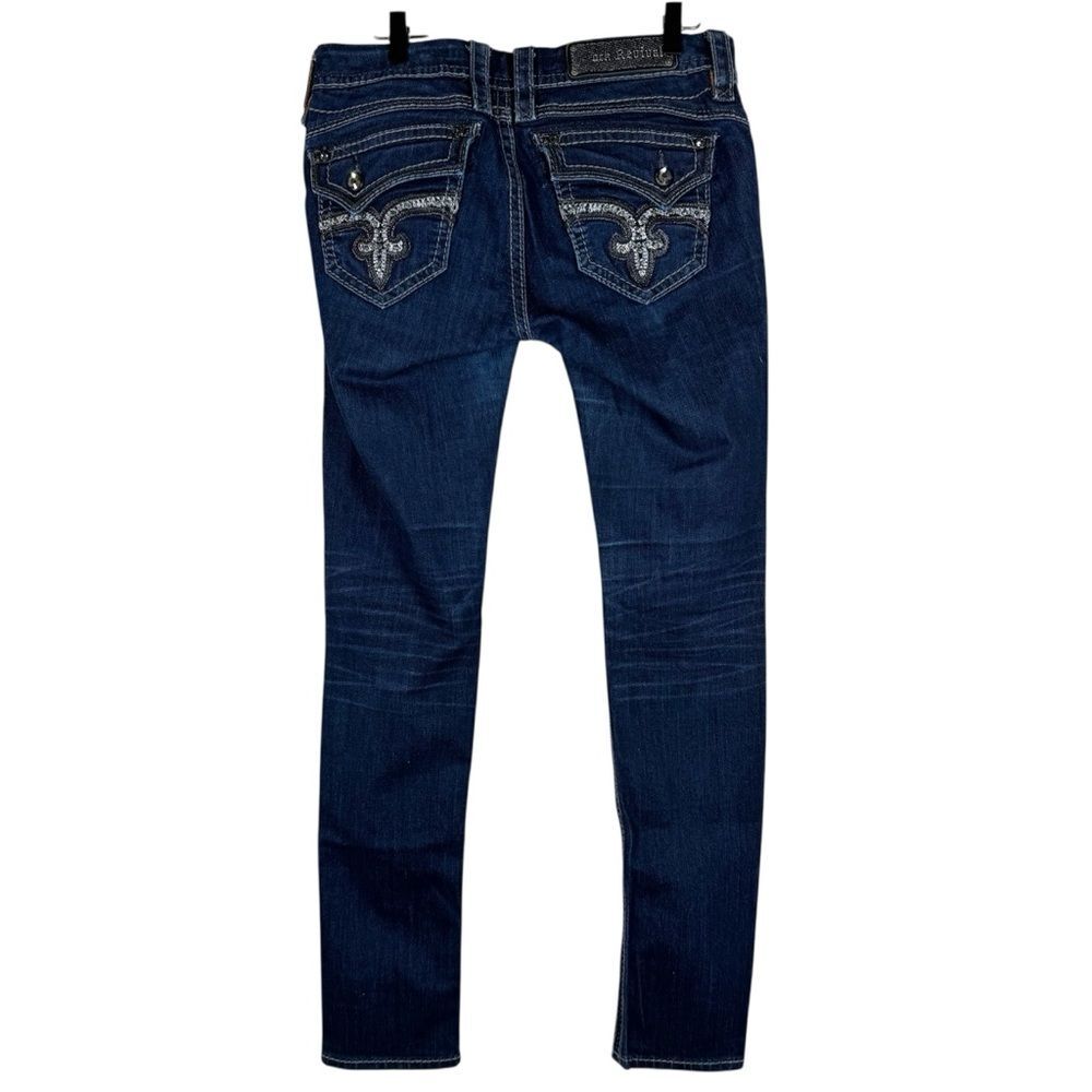 Rock Revival Kailyn Skinny Jeans Dark Wash Sparkle Bling Women’s Size 29